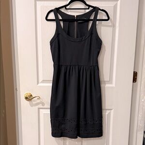 Cynthia Rowley Black Tank Dress with Lace Hem